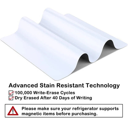A4 Size Magnetic Whiteboard Vinyl Fridge Dry Erase White Board Refrigerator Magnet Note Flexible Remind Message Boards