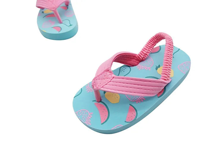Children Flip Flops Shoes Cartoon Summer EVA Soft Sole Indoor Bathing Anti Fall Girls and Boys Sandals Beach and Pool Slippers