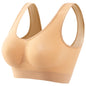Women's Seamless Push-Up Bra Sports Bralette Non-wire Crop Top Solid Sexy Lingerie No-Pads Breathable Plus Size Tank Bra S-5XL