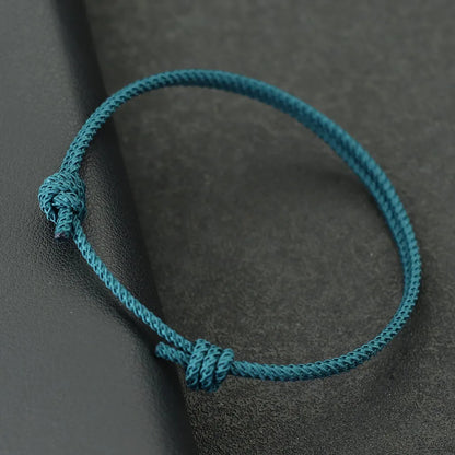 Minimalist Handwoven Rope Bracelet Unisex Sliding Adjustable 4 Styles Chroma 2mm Ethnic Cord Braclet Couple Casual Daily Jewelry