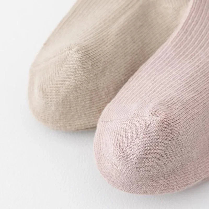 1Pair/lot New Boys and Girls Solid Color Baby Socks