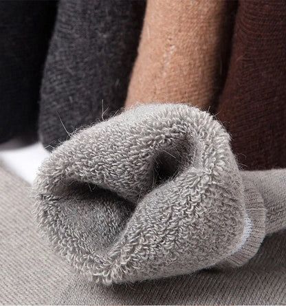 4Pairs/Lot Men's Winter Super Thick Thermal Socks Wool Men Women Solid High Quality Merino Wool Socks Cold Snow Warm Wool Socks