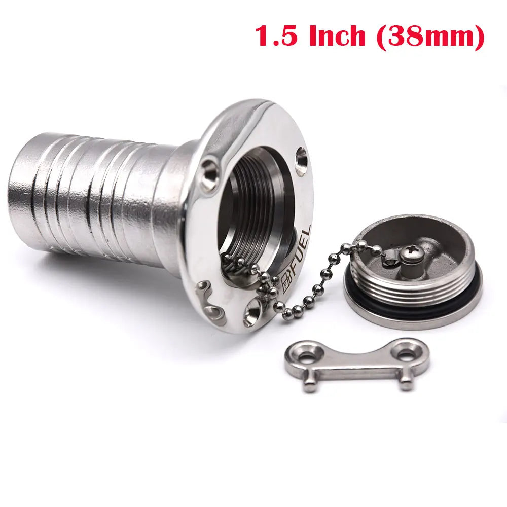 AD New Stainless Steel 316 Deck Filler GAS DIESEL FUEL WASTE WATER 38mm 50mm Mirror Polish Marine Boat Hardware Deck Filler Cap