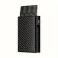 Men's Wallet with Zipper Coin Purse Automatic Pop-up Metal Credit Card Holder Minimalist RFID Blocking Business Card Wallet Idea