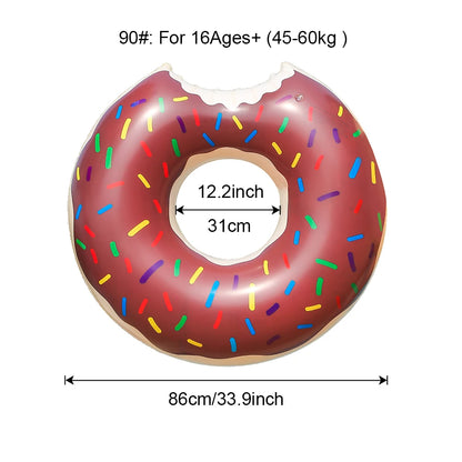 Inflatable Doughnut Swimming Ring,Beach Toys Pool Floats for Kids, Pool Swim Floaties for Adults