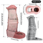FAAK Silicone Penis Sleeve Ring Realistic Hollow Dildo Size S M Dildo Sheath Delay Ejaculating Cock Enlarger Sex Toys For Men