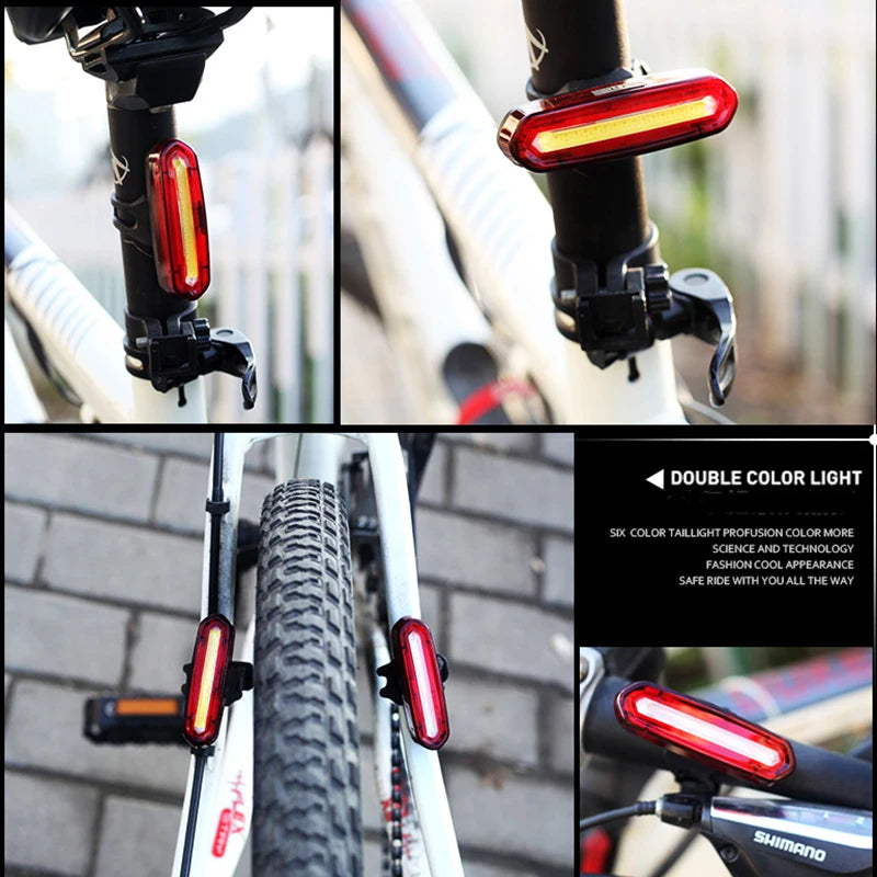 Bicycle Tail Lamp Waterproof Bicycle Light LED Bike Rear Lights High Bright Night Cycling Safety Warning Lamp Road MTB Lantern