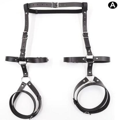 BDSM Bondage Leg Restraints Leather Belt Pants Adult Games thigh ring cuffs Straps Sex Toys For Couples Women erotic underwater