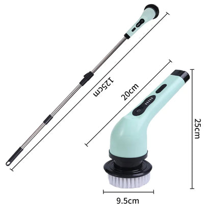 9-in-1 Wireless Rotating Electric Cleaning Brush - Household Multi-scene Scrubber for Bathroom, Kitchen & Toilet Deep Cleaning