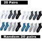 10/20Pairs High Quality Men's Socks Casual Breathable Cotton Man Run Sports Socks Spring Autumn Male Sox Gifts Plus Size 38-45