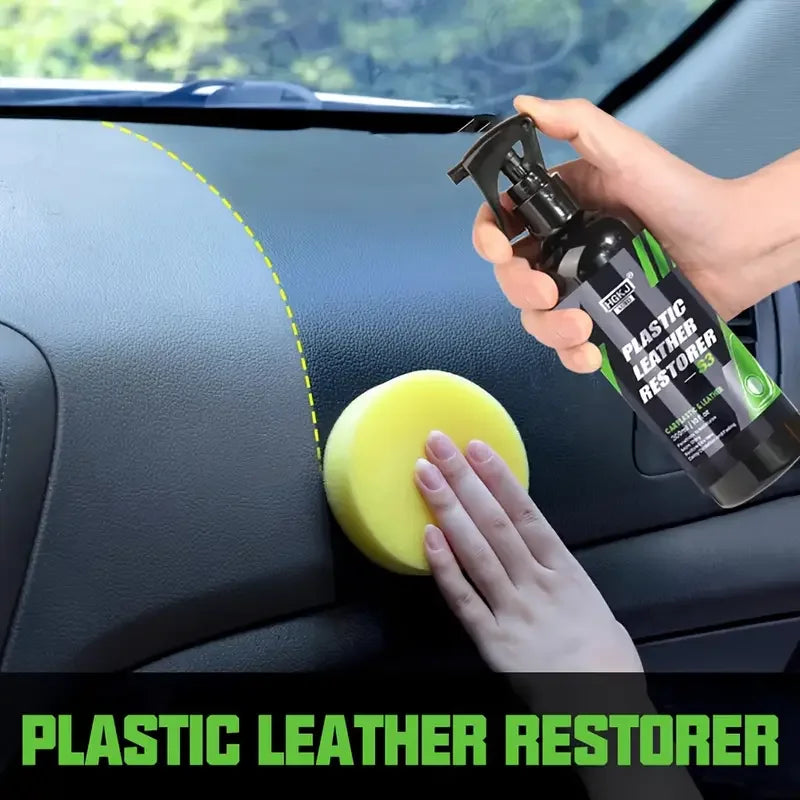 Car Plastic Leather Restorer Spray Polish Cleaner Coating Agent  Back To Black More Gloss Car Cleaning Products S3