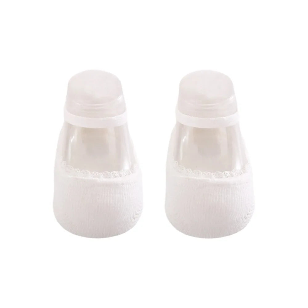 Baby Socks Newborn Socks Summer Lace Baby Socks Solid Color Princess Baby Girl Socks Infant Anti-slip Socks With Rubber Soles