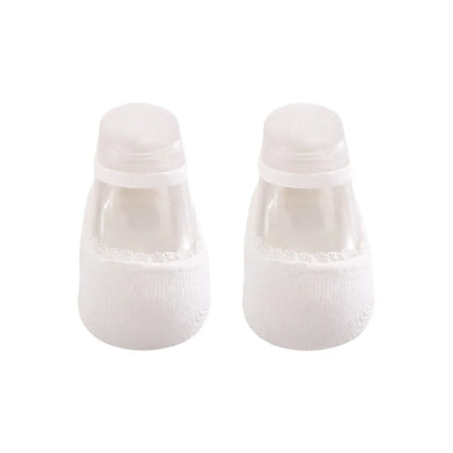 Baby Socks Newborn Socks Summer Lace Baby Socks Solid Color Princess Baby Girl Socks Infant Anti-slip Socks With Rubber Soles