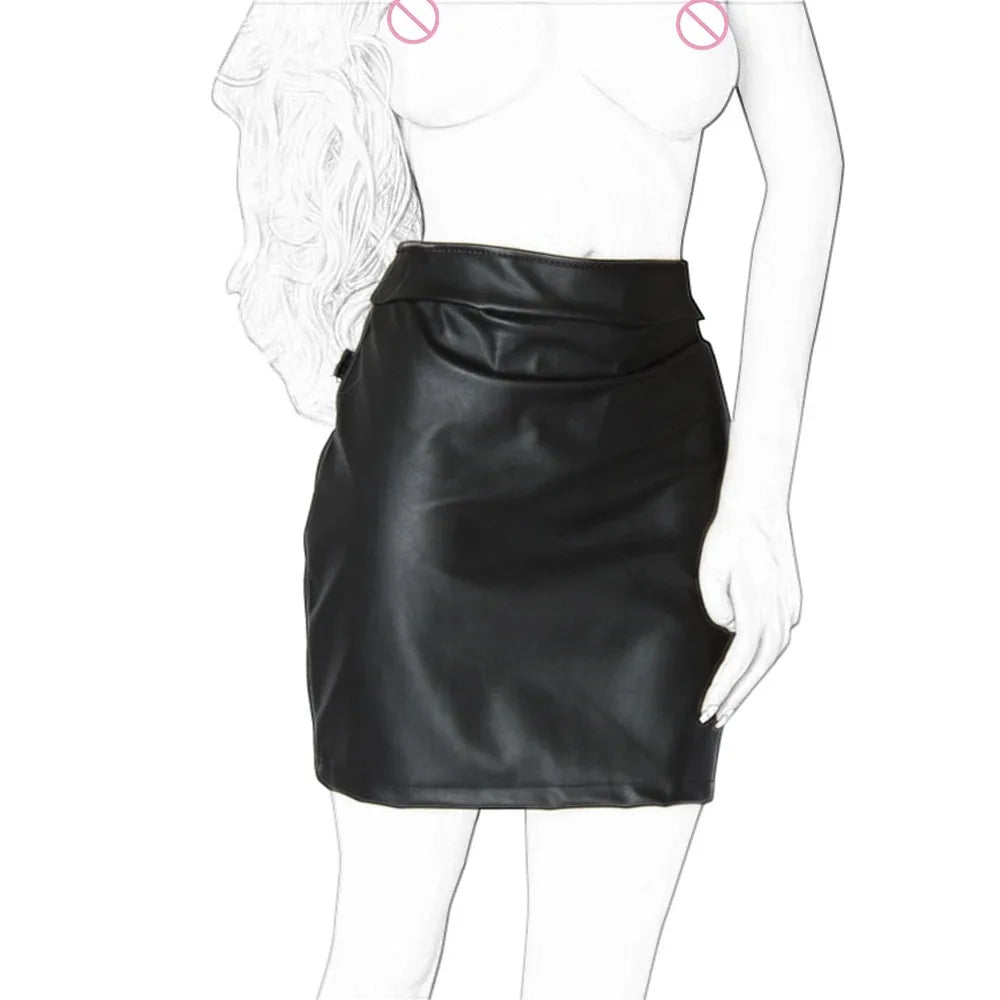 SM Products Adult Toys Black Leather Bondage Set Bdsm Sex Erotic Fetish Mini Dress Porn Skirt Adult Games  Exotic Accessories