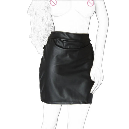 SM Products Adult Toys Black Leather Bondage Set Bdsm Sex Erotic Fetish Mini Dress Porn Skirt Adult Games  Exotic Accessories
