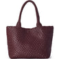 Woven Tote Bag Womens Purse Vegan Leather Shoulder Handbags - Fashion Summer Beach Tote Bags - Large Travel Totes