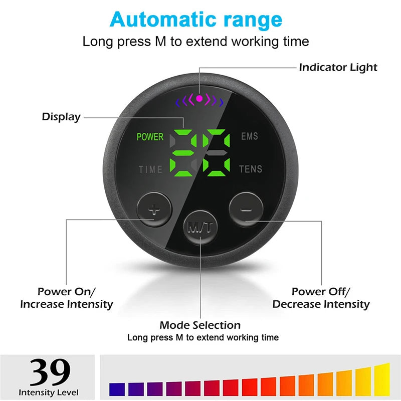 EMS Muscle Stimulator Toner Abdominal Toning Belt Body Slimming Massager Belly Waist Back Arm Leg Fitness Massage USB Recharge