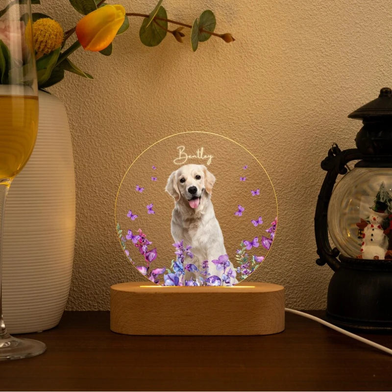 Custom Pet Photo Art Unique Pet Decor Emblem For Home Desk Hallway Console Table Designed Pet Souvenir Gift For Pet Lovers Theme