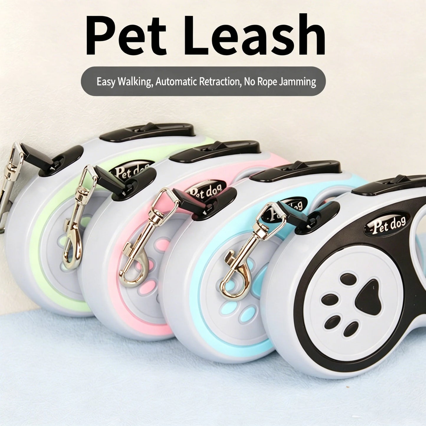 3M/5M Automatic Retractable Dog Leash ABS and Nylon Material Anti-Slip Handle for Puppy Small Medium Dogs Cat Outdoor Walking