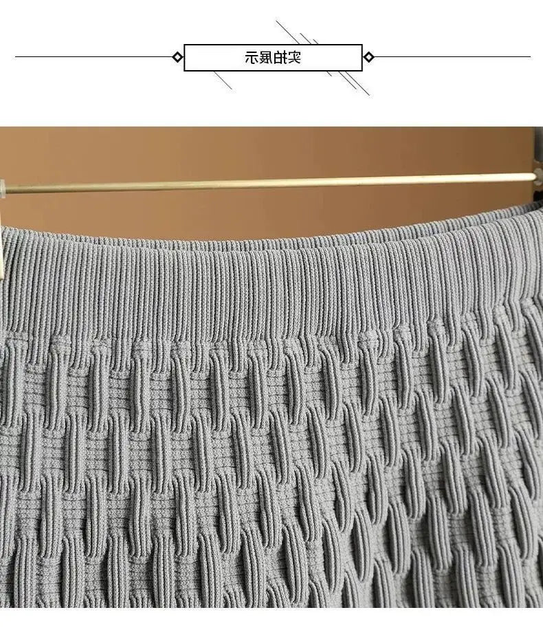 Autumn and Winter New Loose and Slimming Casual Versatile Knitted Base Elegant Skirt Covering Buttocks A-line Skirt for Women