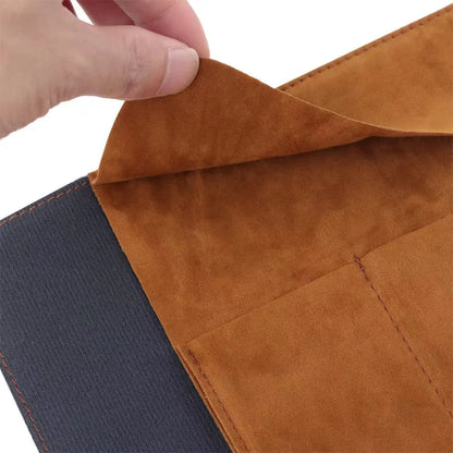 1PC Creative Treasure Map Retro Pencil Case Leather Large Capacity Roll Pencil Bag Embossed Buckle Simple Stationery Box Roll Po