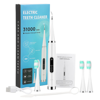 Electric Dental Scaler For Teeth Tartar Stain Tooth Calculus Remover Electric Teeth Plaque Cleaner Dental Stone Removal