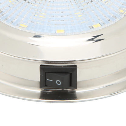 Boat LED Dome Light RV Ceiling Dome Light IP65 Waterproof 316 Stainless Steel Housing DC12‑24V Marine Courtesy Lamp