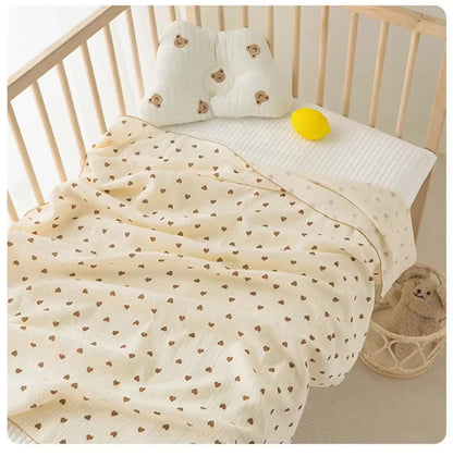 Newborn Baby Cotton Blanket Summer Bedding Babies Stuff  Throw Blanket Muslin Squares Receiving Blanket