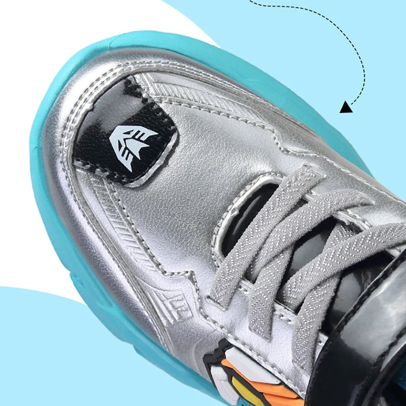 Kids Casual Shoes Boys Leather 5-15y Children Tennis Fashion Sneakers Toddlers Outdoor Cartoon Size 28-39