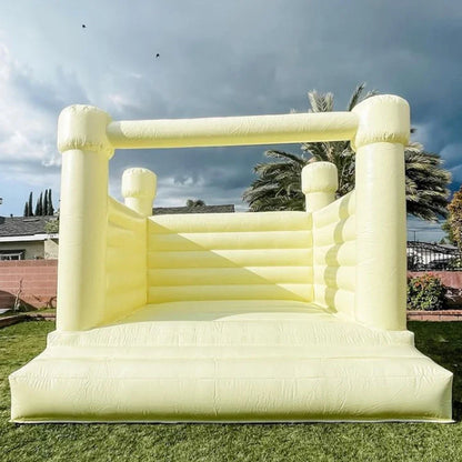 Macaron Pastel Inflatable Wedding Bounce House White Jumping Bouncer Bouncy Castle Pink Blue Peach PVC For Kids Adults Outdoor