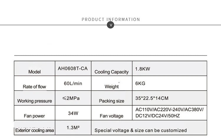 60L/min Hydraulic Air Cooler AH0608T-CA Hot Selling Hardware Tools Fan Air Cooling Oil Cooling Machine 110v 220v 24v 12v 380v