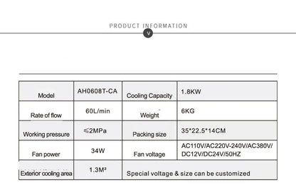 60L/min Hydraulic Air Cooler AH0608T-CA Hot Selling Hardware Tools Fan Air Cooling Oil Cooling Machine 110v 220v 24v 12v 380v