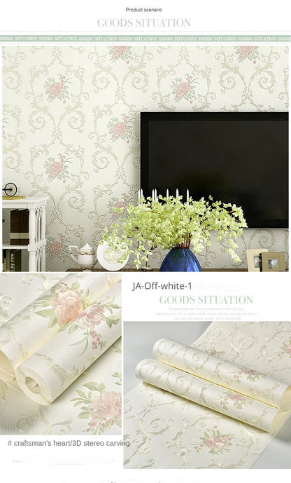 Floral Wallpaper Self-adhesive Warm Girl Bedroom 3d Thickening Wall Decoration Stickers Living Room Restaurant Sofa Background