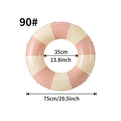 1PC Ins Style Macaron Inflatable Swimming Ring Adult Thickened Pool Float Summer Pool Party Water Toy