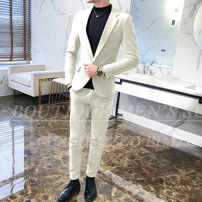 Mens Suits Wine Red Black Green Suits For Man Groom Wedding Velvet Tuxedo Velour Blazer Jackets Pants 2 Piece Costume Homme New