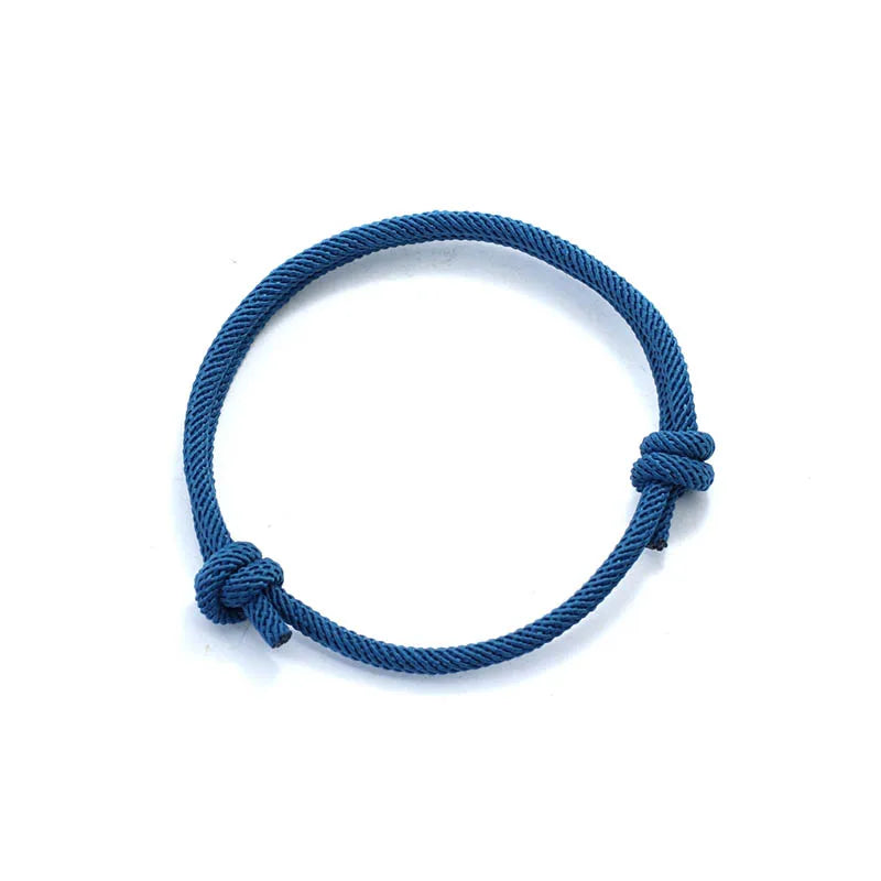 New Handmade Adjustable Rope Bracelet Men 4mm Thin String Relationship Braclet Gift For Him Lucky Thread Brazalete Pulseira