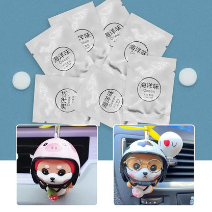 50/40/30/20/10pcs Car Air Freshener Supplement 7 Pcs/Lot Solid Car Perfume Car Air Conditioner Vent Auto Ocean Refill Air Outle
