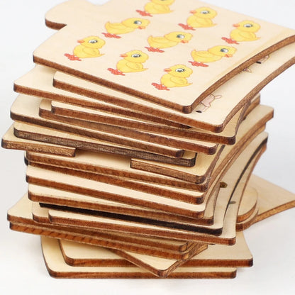 Children's Iron Box Number Enlightenment Paired Wooden Animal Food Puzzle Board Logical Thinking Training Game Educational Toys
