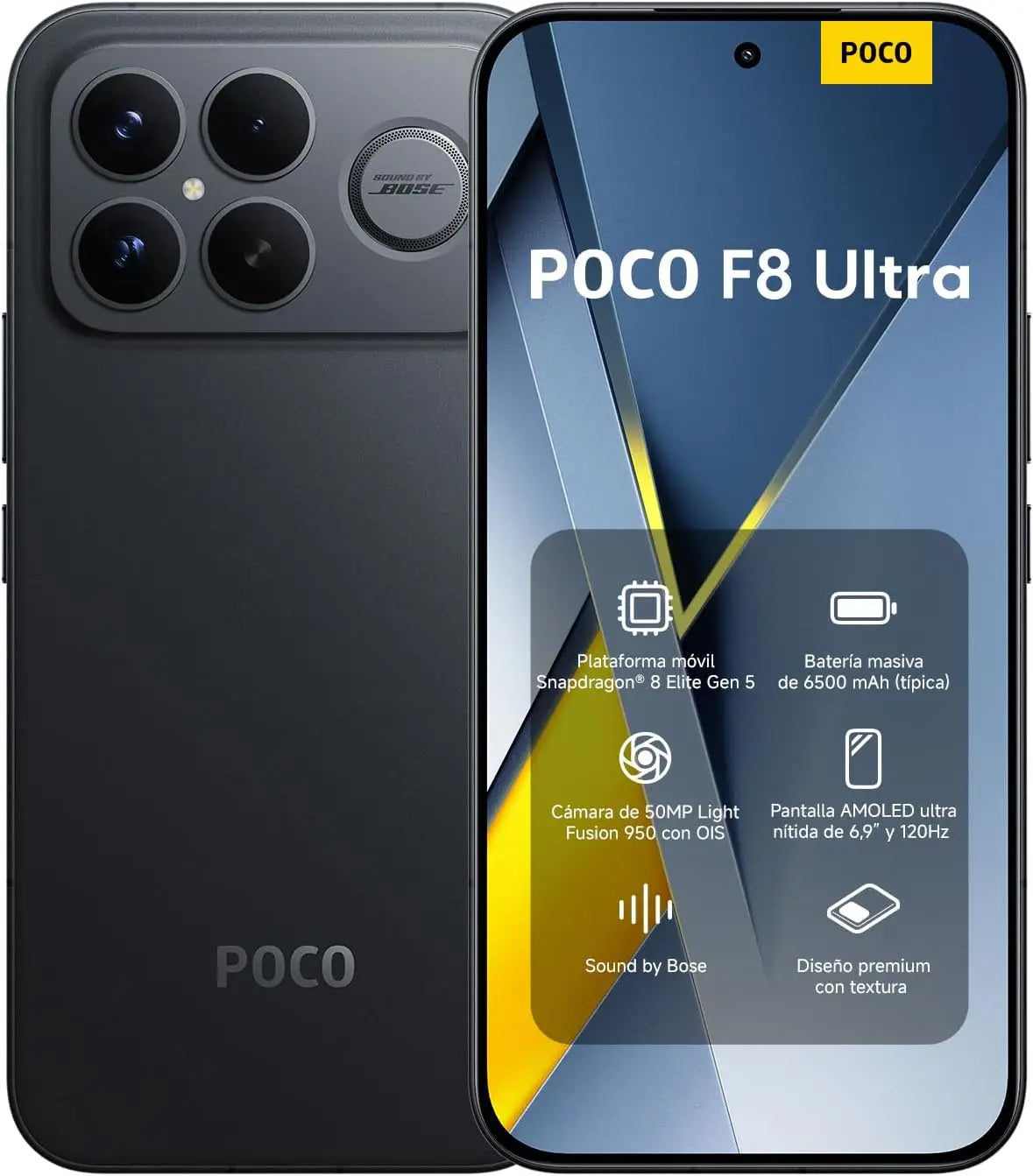 Poco F8 Ultra Super Smartphone 6.85-inch AMOLED 120Hz Snapdragon 8 Elite Gen 5 50W Wireless Charging