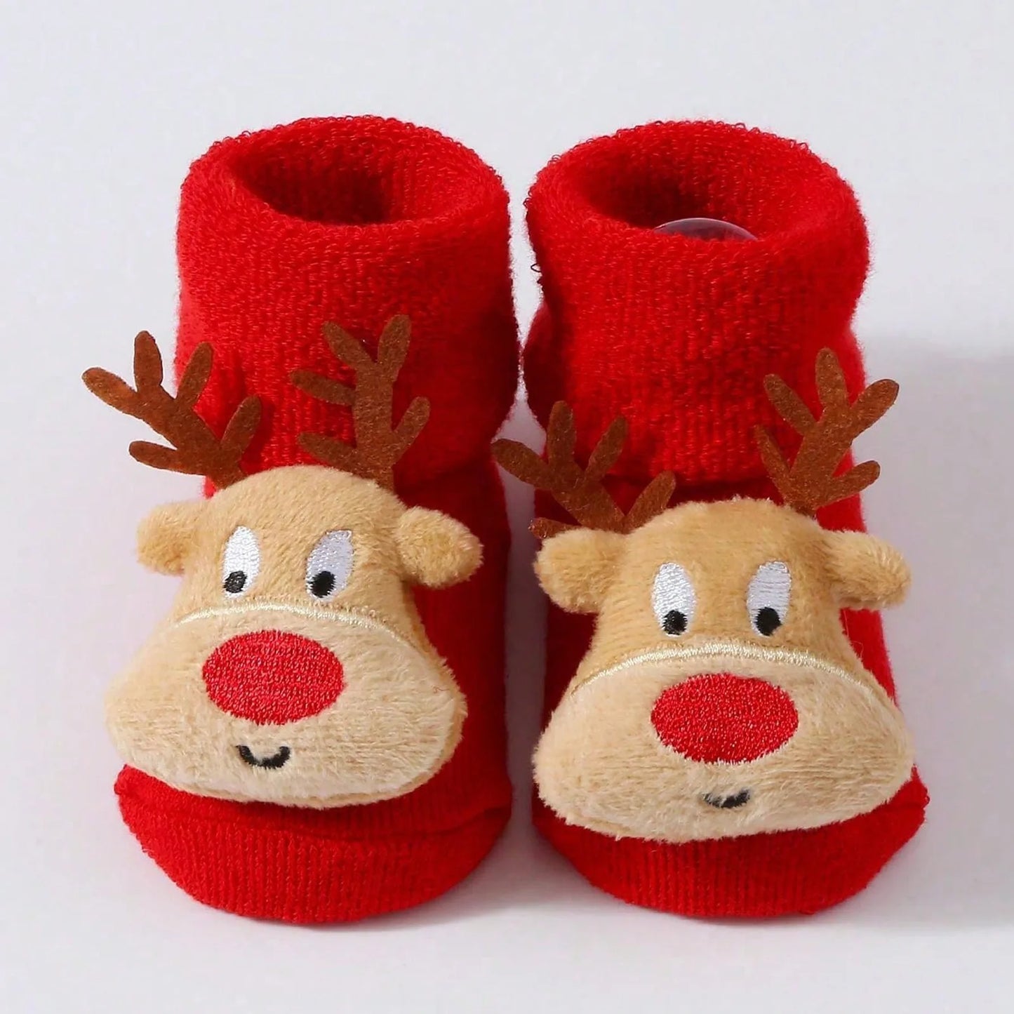 Cute Santa Claus Doll Knitted Baby Socks Newborn Toddler Soft Snowman Deer Warm Floor Socks Girls Infant Boys Mid Socks New