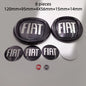 8pcs Fiat 500 Car Front Hood Emblem Rear Trunk Badge 95mm 120mm 12cm Wheel Center Logo Hub Cap 50mm 56mm 60mm 5cm 6cm