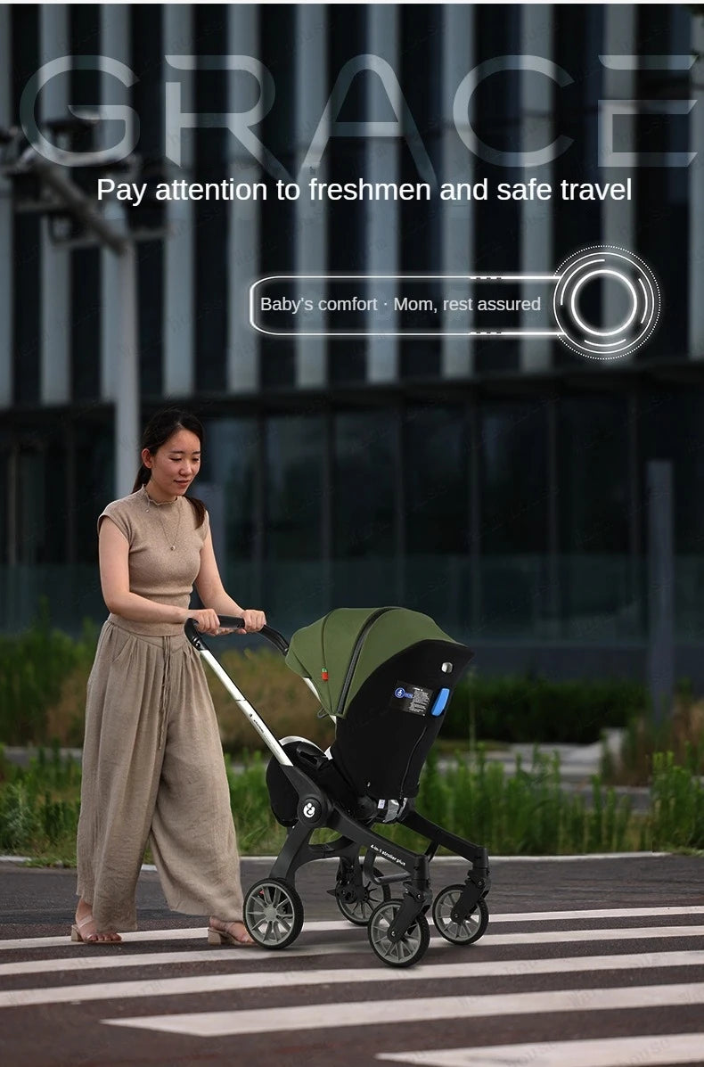 New baby stroller 4in1 Multifunctional newborn baby carriage 3in1 stroller Foldable Basket type seat