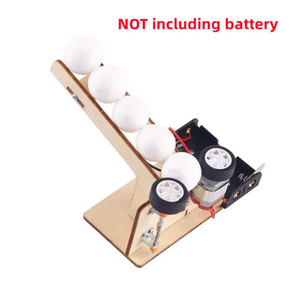 DIY STEM Automatic Ball Serve Machine Kinetic Energy Transfer Experimental Pole Science Education Toy Educational Teaching Prop