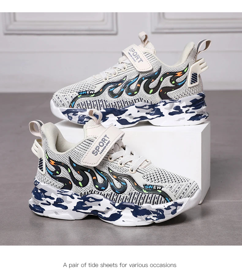 Boys Running Shoes 2022 Design Children Sneakers Mesh Kids Casual Sneakers 7-12 Years Children Sneakers for Boys