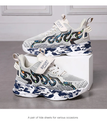 Boys Running Shoes 2022 Design Children Sneakers Mesh Kids Casual Sneakers 7-12 Years Children Sneakers for Boys