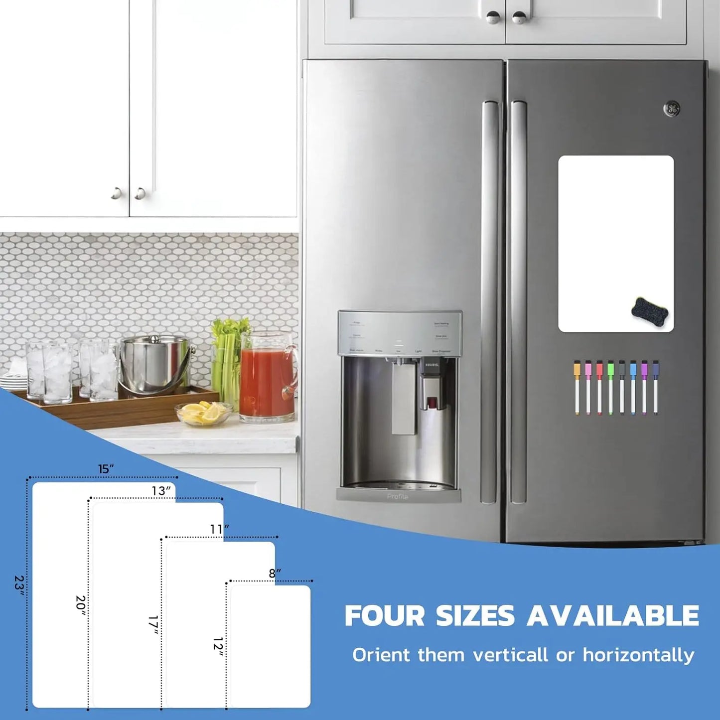 A4 Size Magnetic Whiteboard Vinyl Fridge Dry Erase White Board Refrigerator Magnet Note Flexible Remind Message Boards