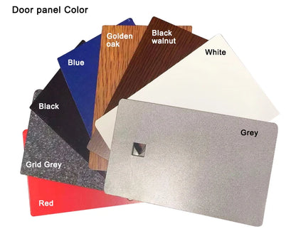 Modern style automatic steel and wood combination elevated garage door windproof and anti-theft household finished surface