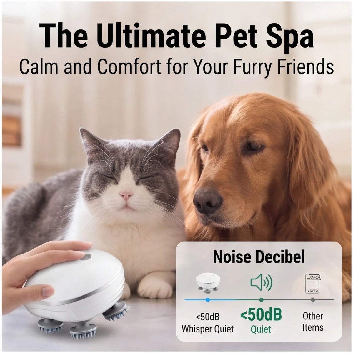 2-in-1 Electric Scalp Cleaner & Pet Massager – Deep Vibration Brush for Hair Wash & Pet Relaxation, Rechargeable & Easy to Clean