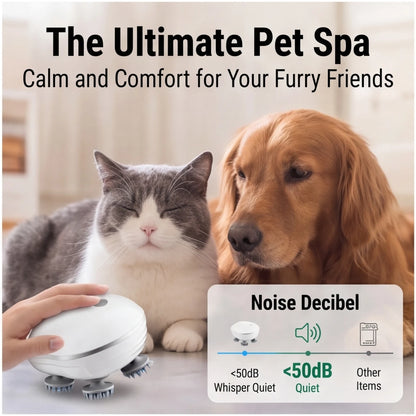 2-in-1 Electric Scalp Cleaner & Pet Massager – Deep Vibration Brush for Hair Wash & Pet Relaxation, Rechargeable & Easy to Clean