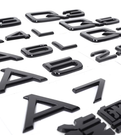 Car Letter Logo Sticker for A5 suitable for tail bumper and trunk emblem applicable to 2.0 3.0 40TDI 35 40 45TFSI models